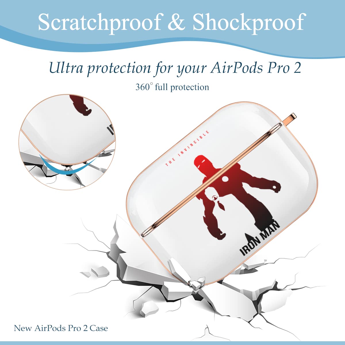 Amazon | アイアンマン AirPods Pro 2ケース アイアンマン