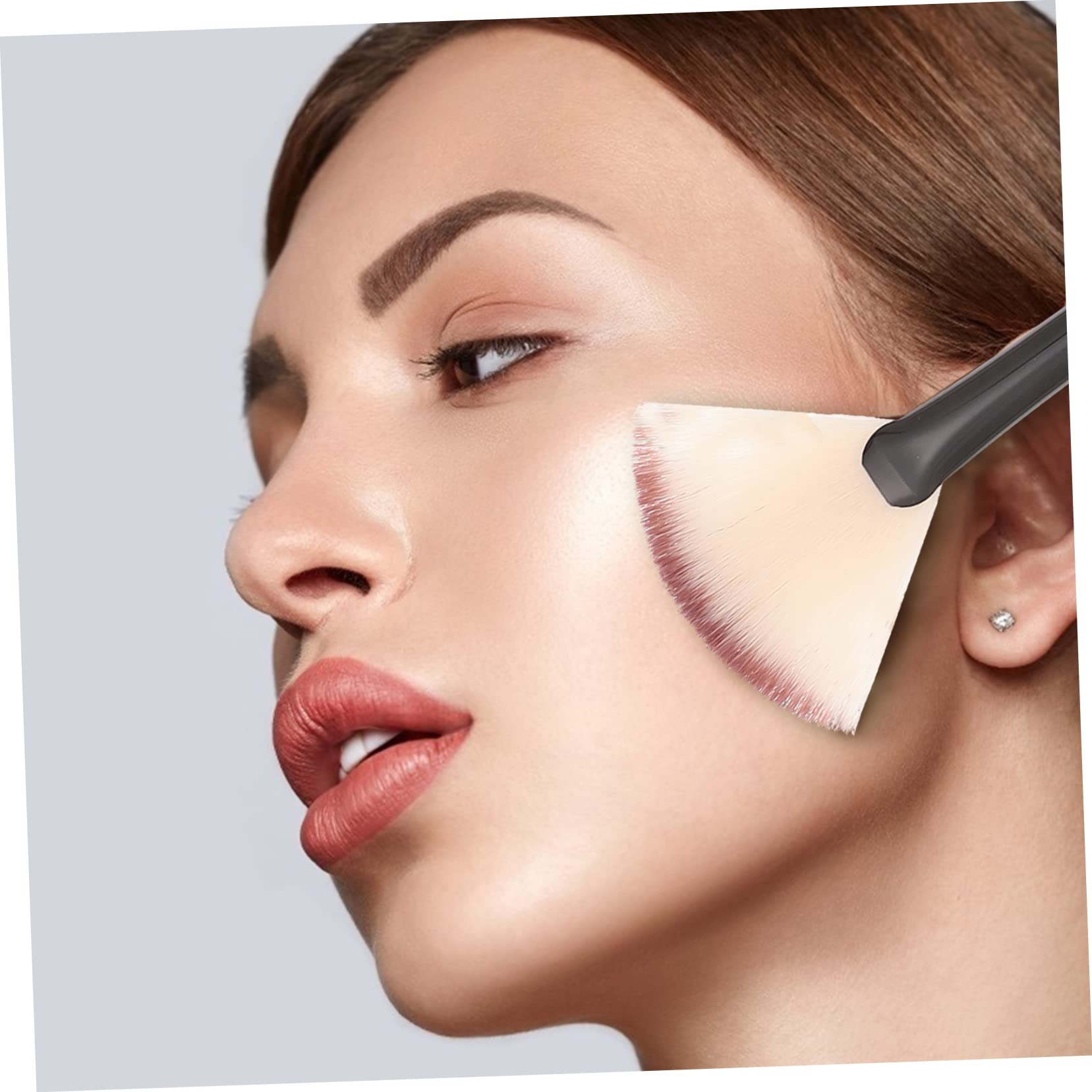 WOONEKY 3 Set Di Pennelli Per Applicare A Forma Di Ventaglio Per Il Strumento Per Il Trattamento Della Pelle Liscia Pennelli Per Il Trucco 12 Pezzi * 3