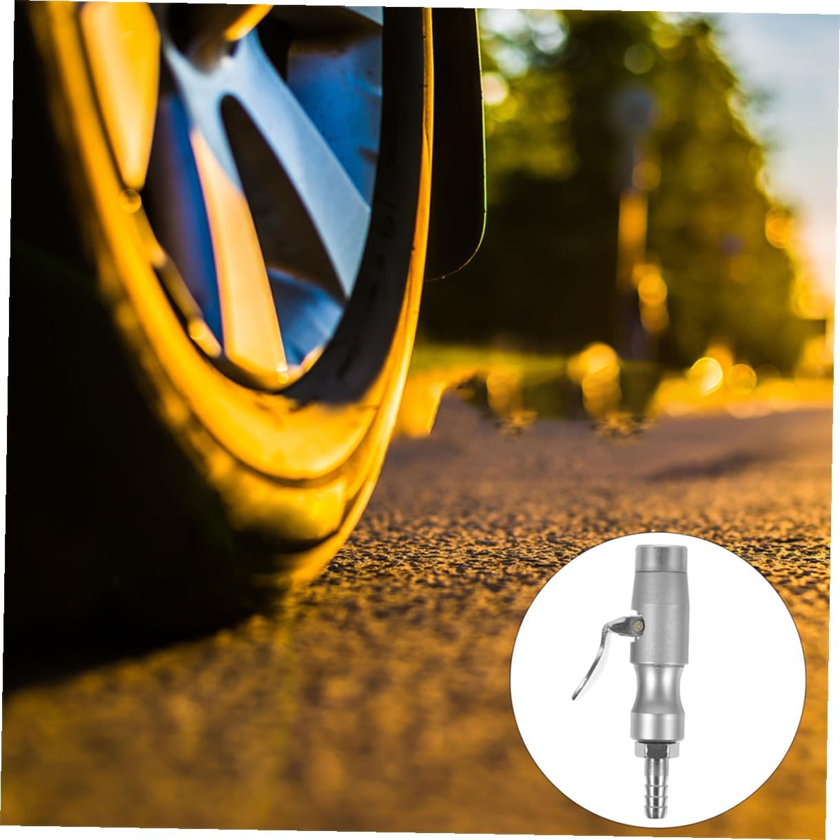 2pcs Locking Tire Air Chuck Adapter for Car Tire Inflation Copper Steel