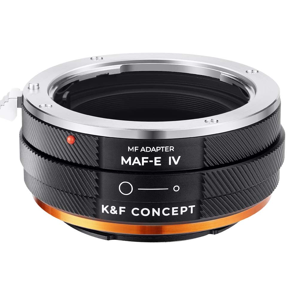 K&F CONCEPT Adapter do montażu obiektywu IV PRO MAF-NEX, ręczne ustawianie ostrości, kompatybilny z obiektywem Minolta AF/Sony Alpha A do korpusu aparatu SONY-E NEX z matującym lakierem