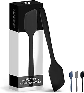 Misen Nonstick-Safe Silicone Spatula - Dishwasher Safe, Heat Resistant - Versatile Professional-Grade Kitchen Tool for Pancakes, Eggs, and Baking - Strong, Flexible, Durable Rubber Utensil - Black