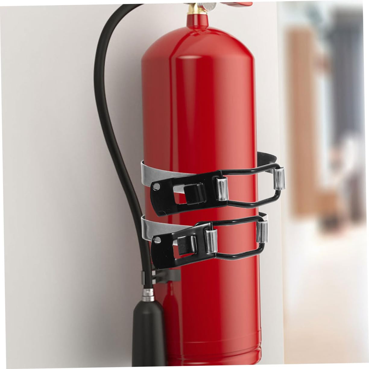SHINEOFI 2 Soportes para Extintor de Incendios de Pared, Hierro y Acero Inoxidable, Resistentes al Desgaste, para Colgar y Almacenar en Casa