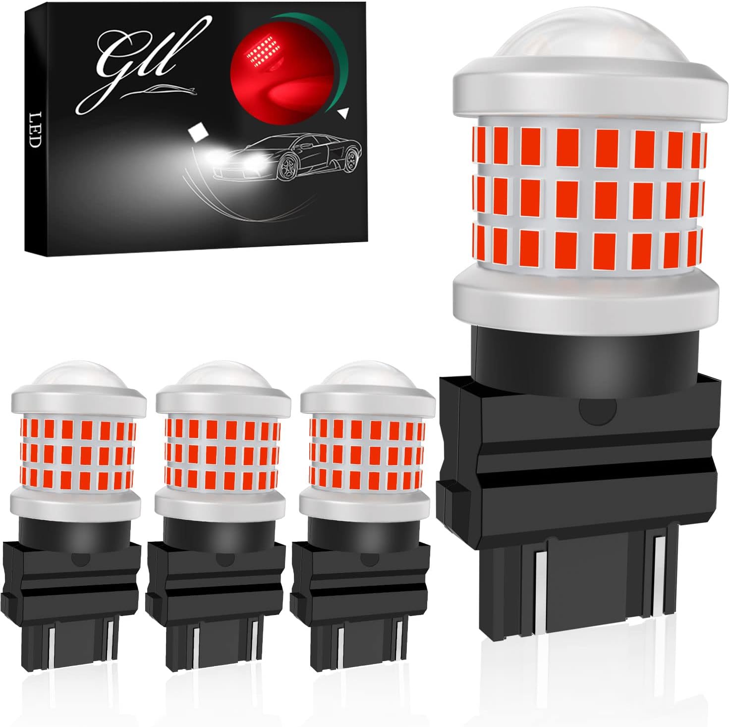 VEHICODE 3156 3157 LED Bulb Red 12V 3047 3057 3157R K LL A