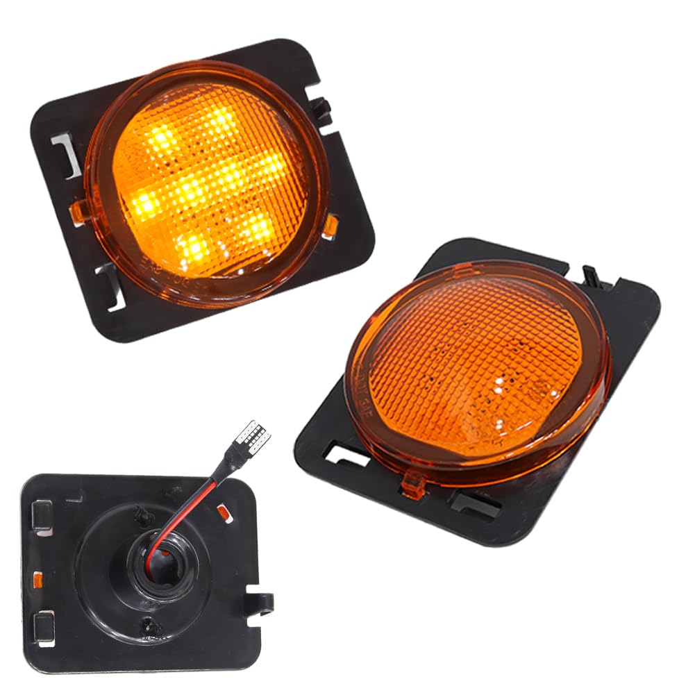 Amazon.com: GTINTHEBOX Amber Lens Amber LED Front Fender