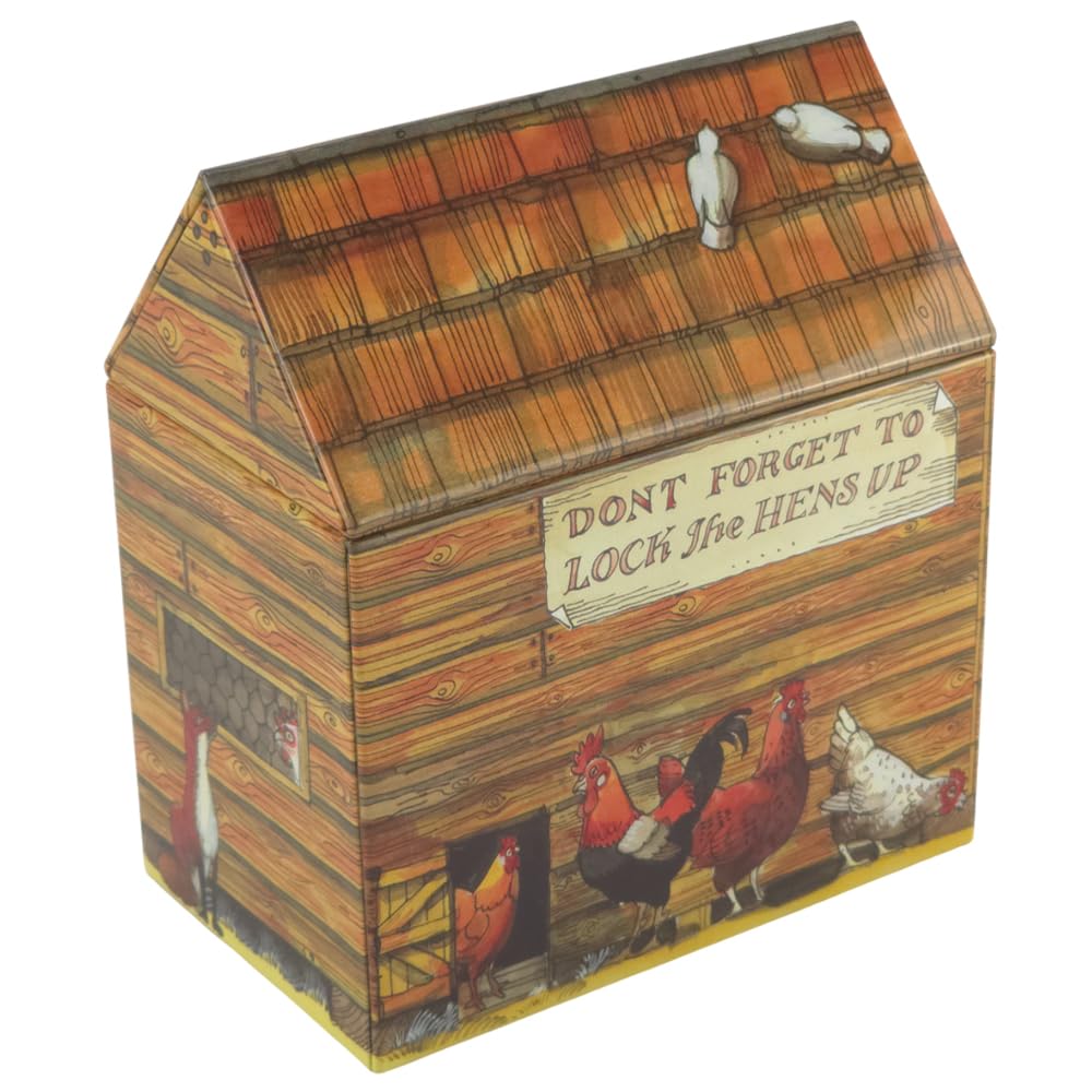 That's Crackers The Hen House | Chicken Theme Storage Tin | Emma Bridgewater | Large 13.5Cm Tall