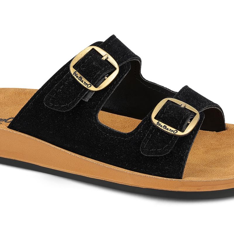 Image of WALKAROO Women's Daily Wear Sandals - WE2362 Chocolate | WE2362