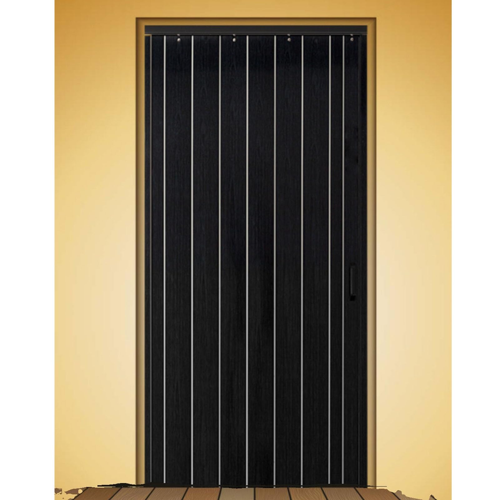 Internal Accordion Door PVC Woodgrain Finish, Sliding Folding Door for Bathroom Living Room Laundry Room, House Concertina Screen Room Divider(28x80in(71.1x203cm))