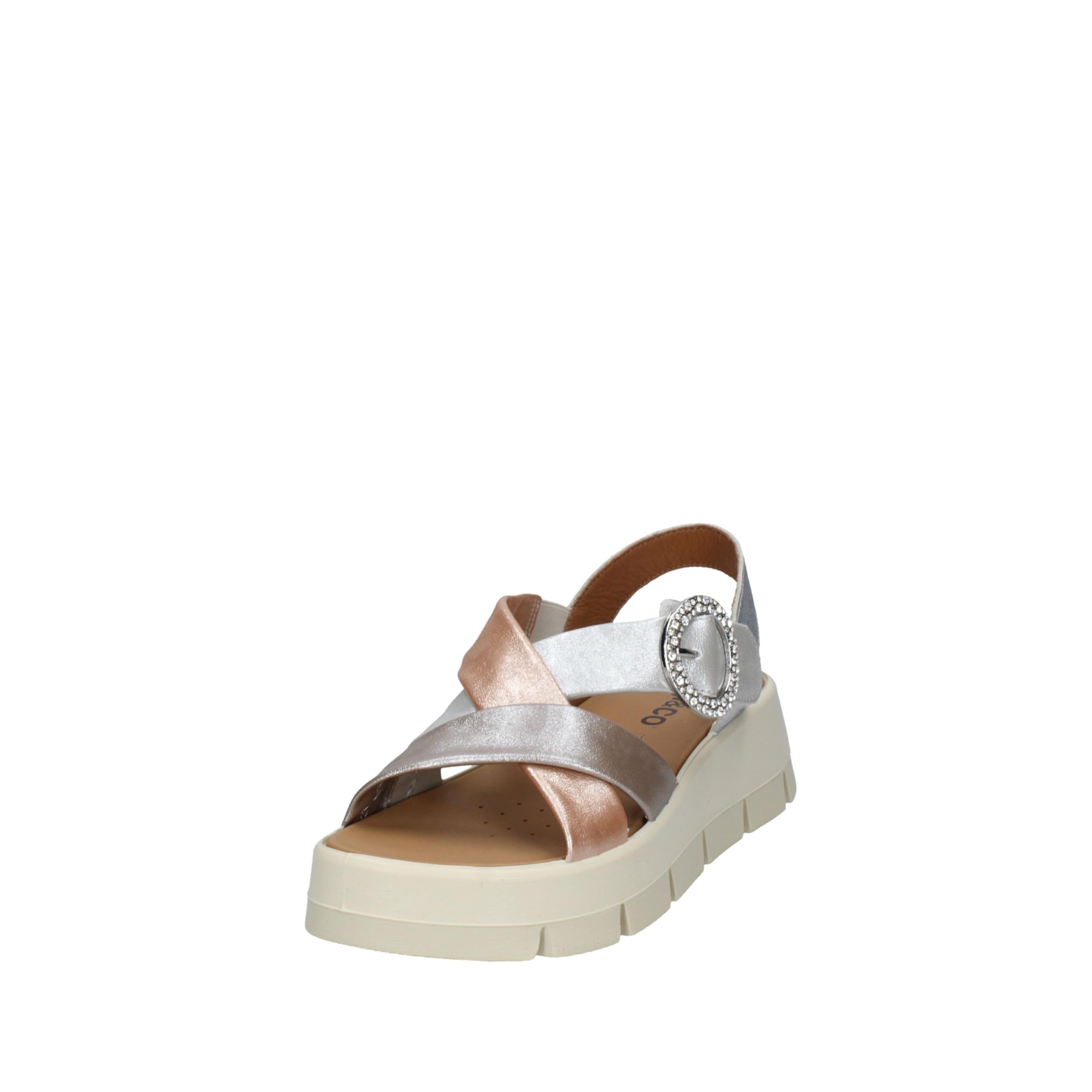 IGI&Co Sandali con Zeppa da Donna Argento e Grigio con Strap 36 EU