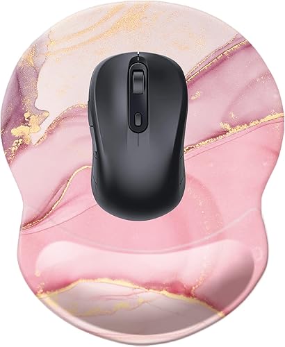 Miniatura 126 de Alfombrilla para mouse con soporte de muñeca, almohadilla antideslizante para mouse para oficina, computadora, laptop y Mac, cómoda y ligera