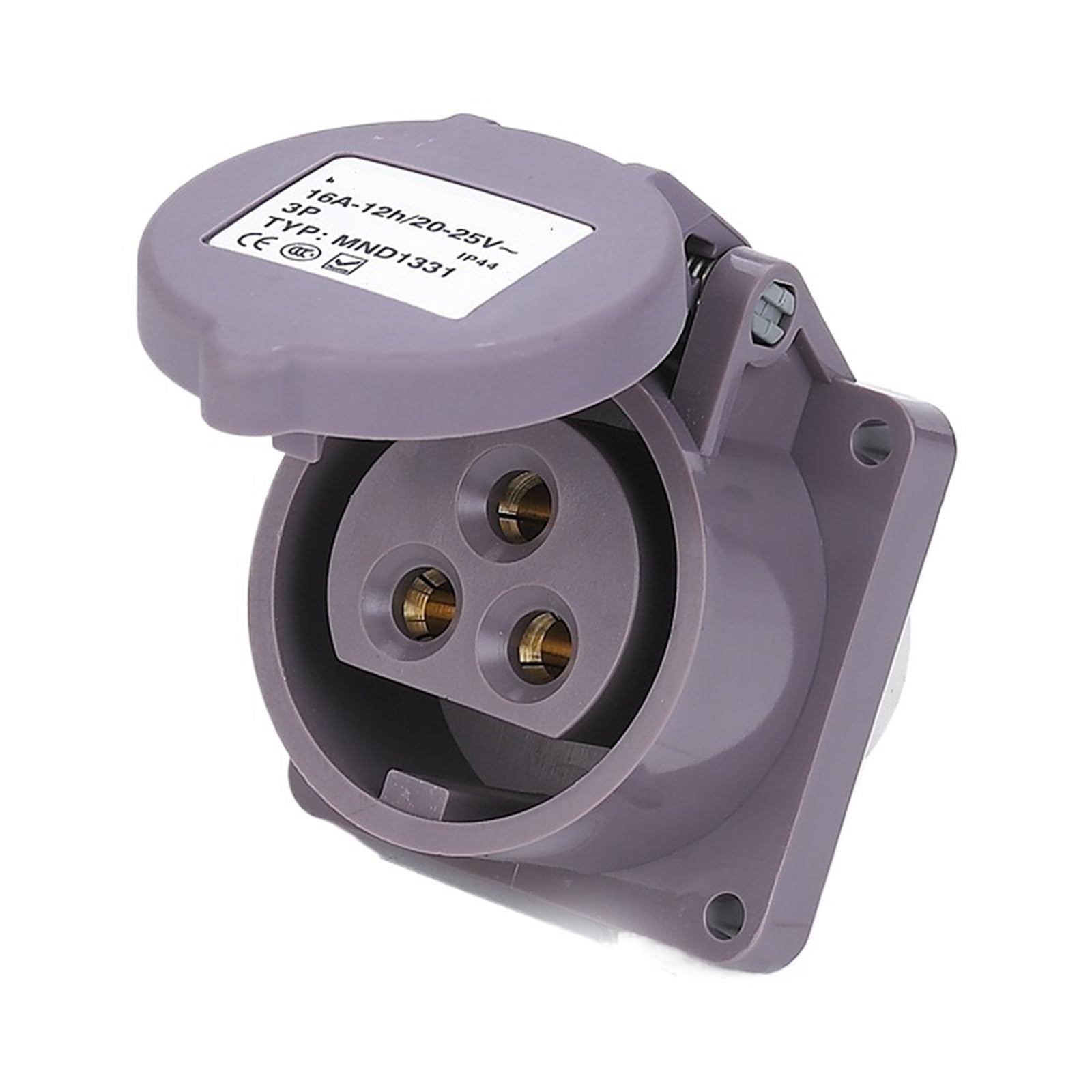 MUYTQAERG 16A Low Voltage Socket MND1331 24V 2P+PE IP44 Industrial