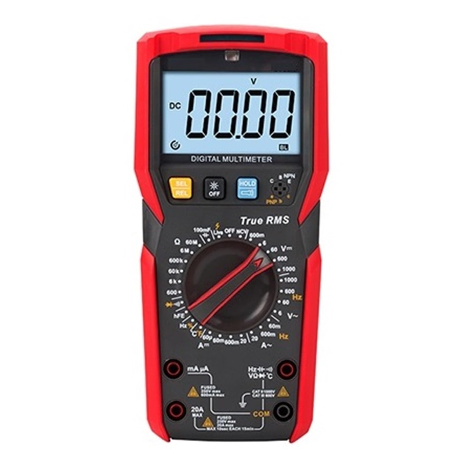 Multimetr True Cyfrowy Profesjonalny Tester Elektryczny Miernik Pojemności Triody Temperatury Diody NCV Szybko Dokładnie Łatwy Odczyt(89X)