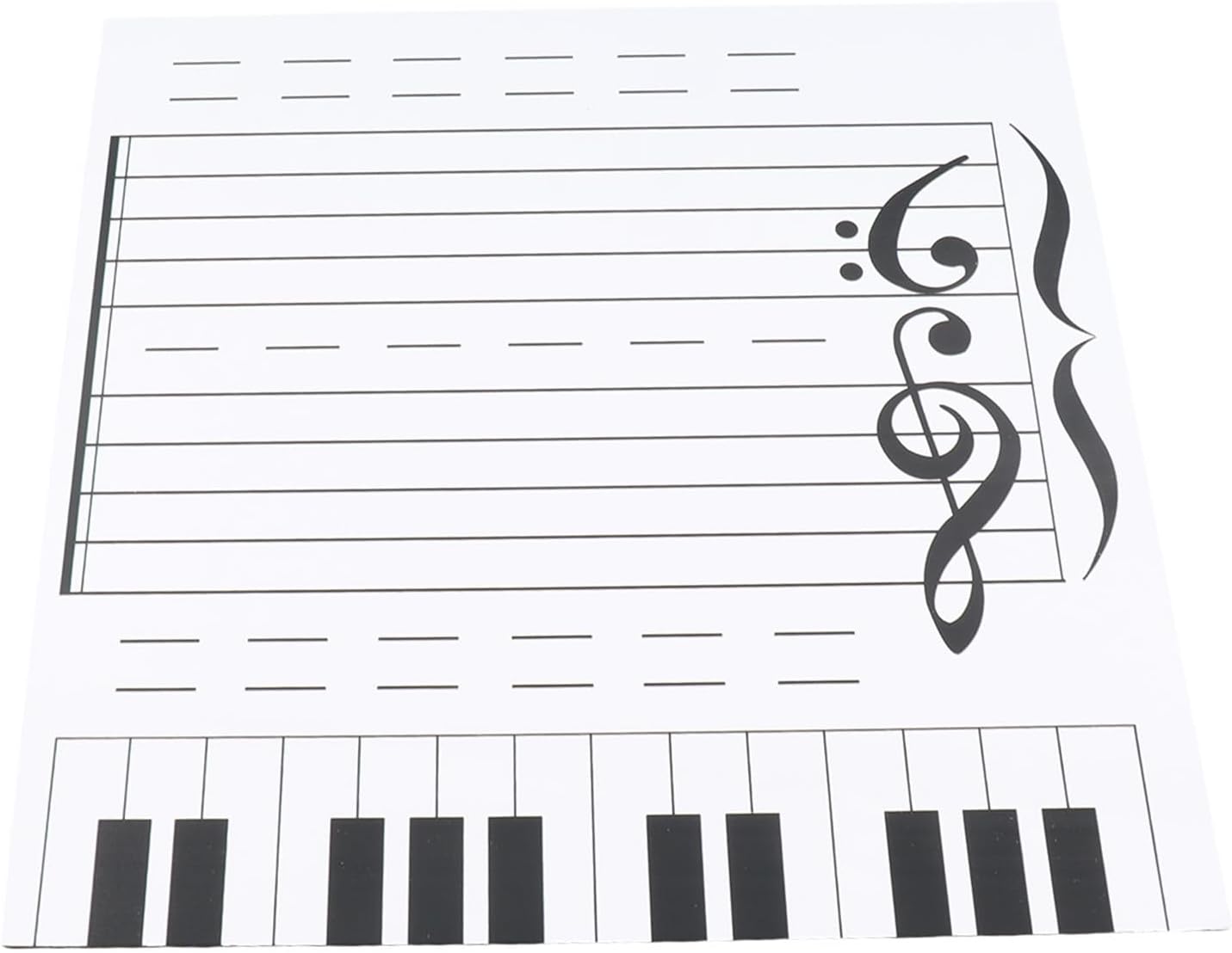Estink Magnetic Music Notes Double Sided Dry Erase Board for Music Lessons, Piano Teacher, Music Classroom