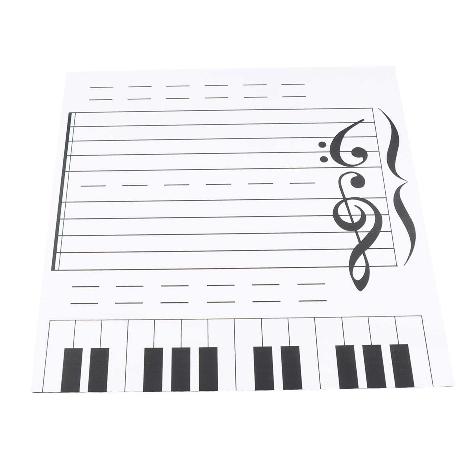 Alomejor Tableau magnétique effaçable à sec pour l'enseignement des touches de piano, prend en charge la lecture de notes et la musique pour les étudiants