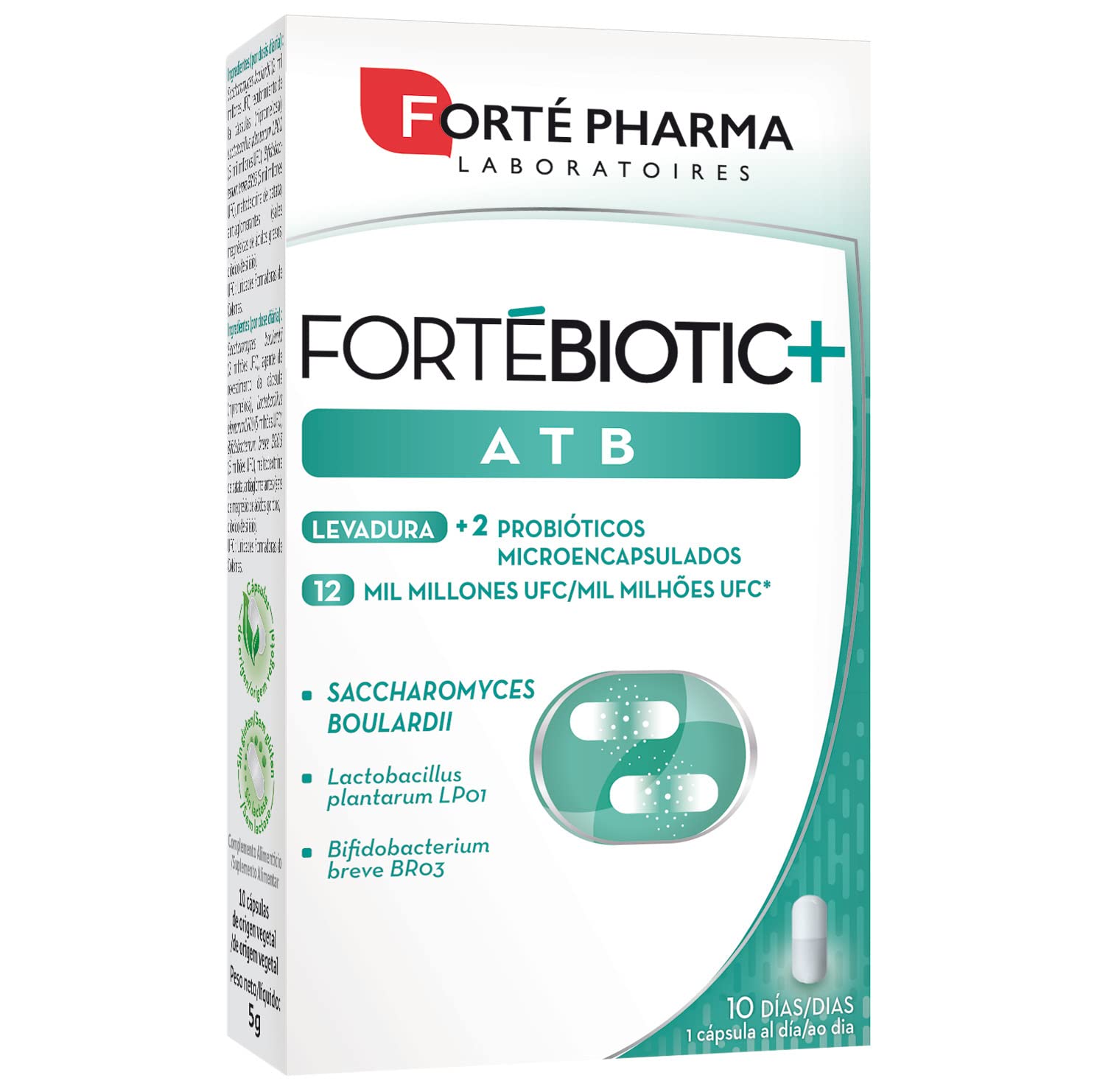 Forte PHARMA 201148.9 FORTEBIOTIC+ ATB 10 Cap, Plastic