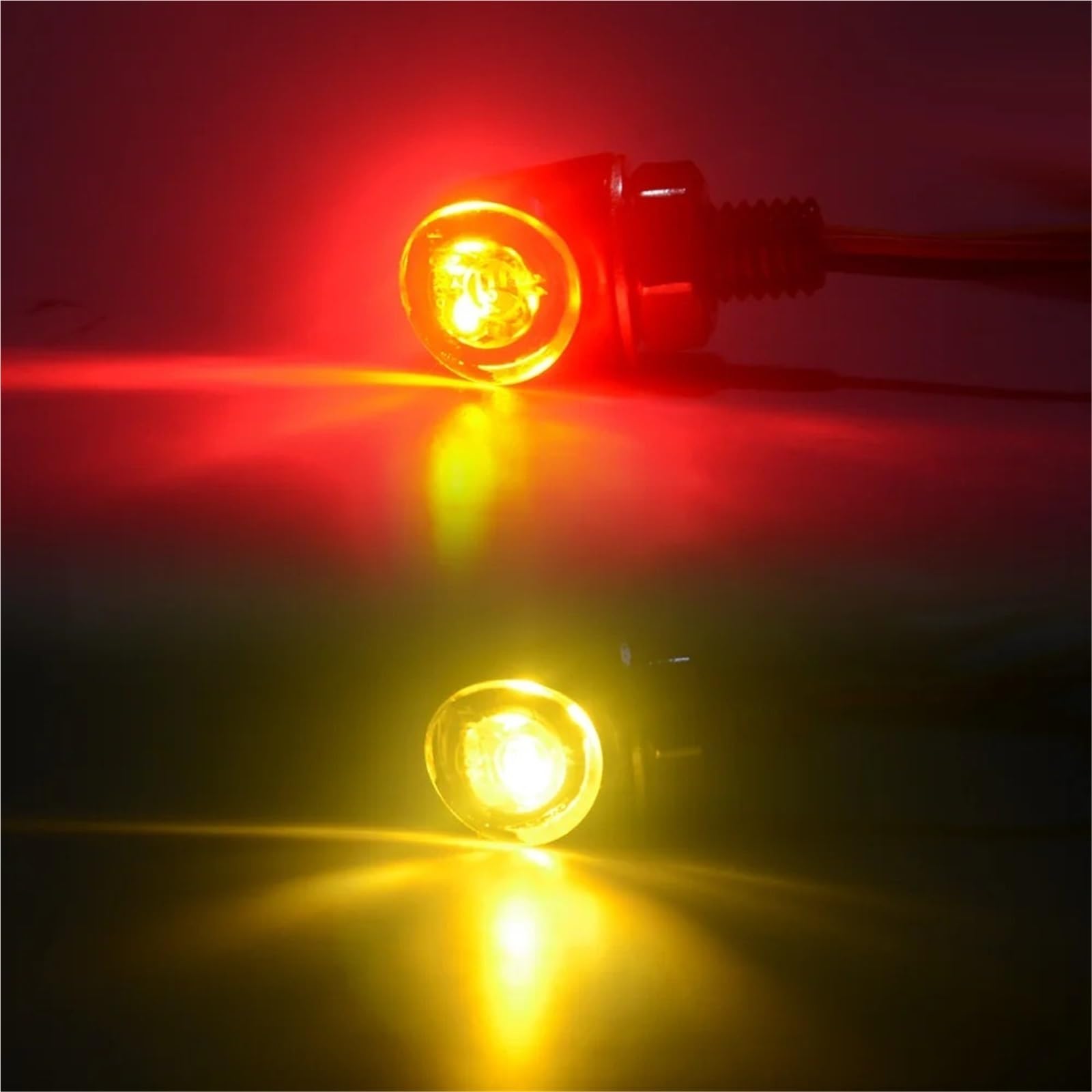 Światła kierunkowskazów Włącz Lampę Kierunkowskazów | 8mm kierunkowskazy Lampa kierunkowskazów DRL Światła stopu(4pcs white yellow)