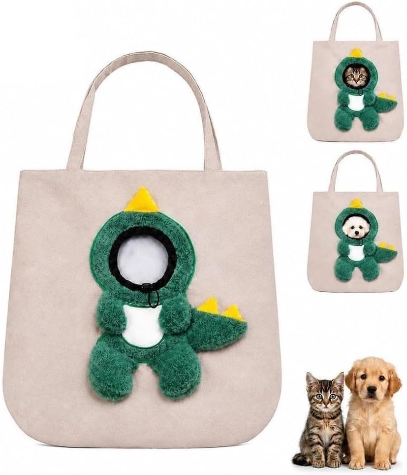 Pet Bag, Breathable Pet Canvas Shoulder Carrier, Cat Dog Tote