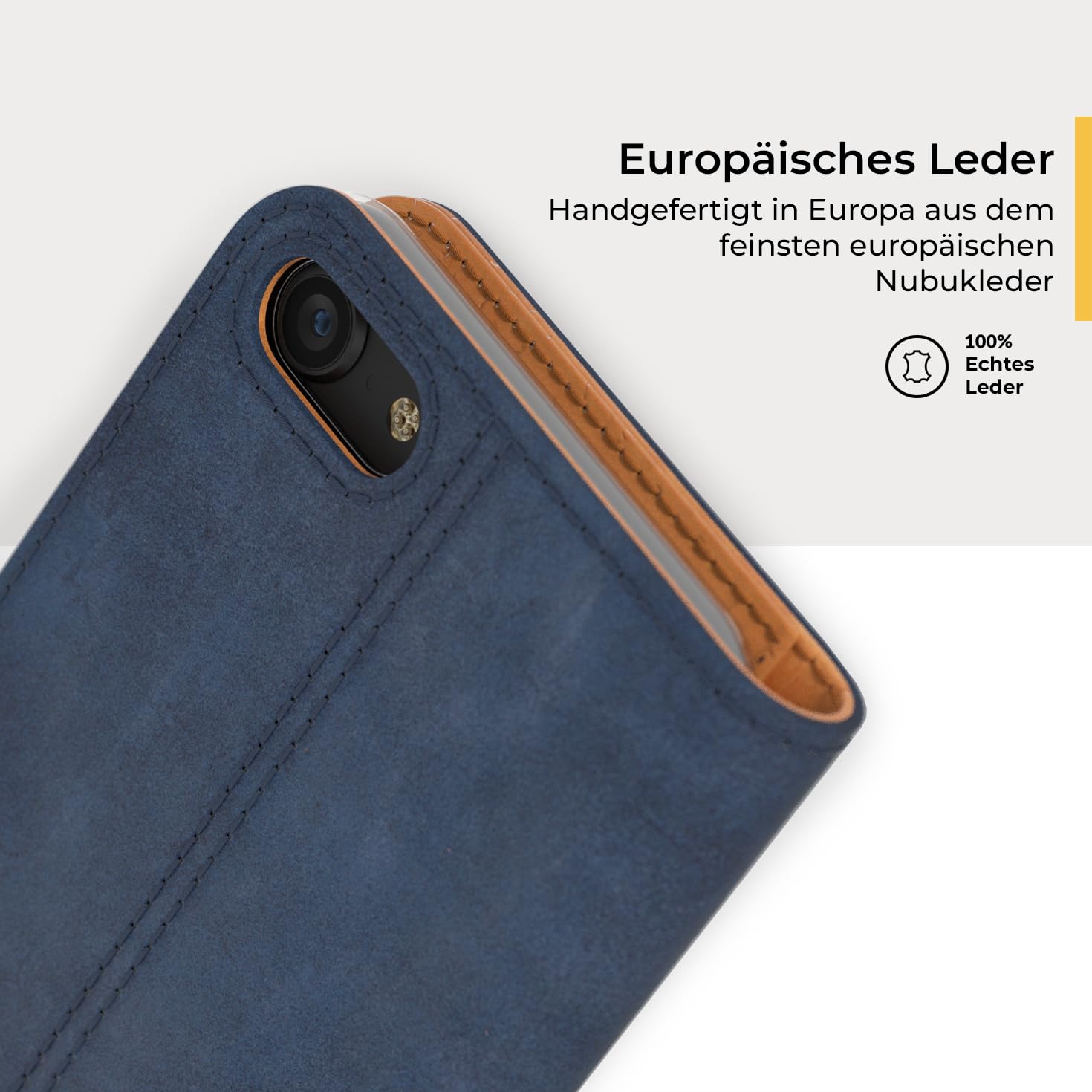 Snakehive Lederhülle für iPhone SE 2022/2020 und iPhone 7/8 | Stylische Handyhülle mit Kartenhalter & Standfuß | Handyhülle Schutzhülle & Lederhülle - Blau