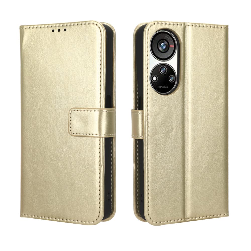 Custodia Portafoglio EasyShow Per ZTE Blade V40 Design - Pelle PU Bianca Con Slot Carte E Supporto - Compatibile Ricarica Wireless