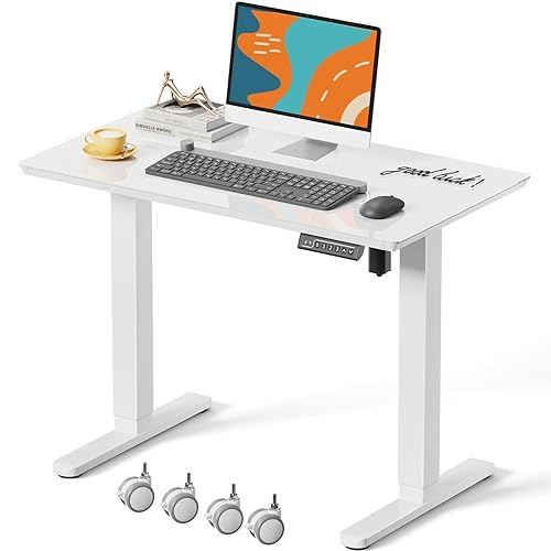 JOY worker Small Glass Standing Desk, 35" x 20" Electric