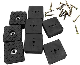 Rubber Feet Pads Non-Slip Furniture Pads - 20 Pack, 30mm Black Square with Screws for Table, Desk, Chair, Sofa - Protect Floors and Reduce Noise (Black Square 30mm)