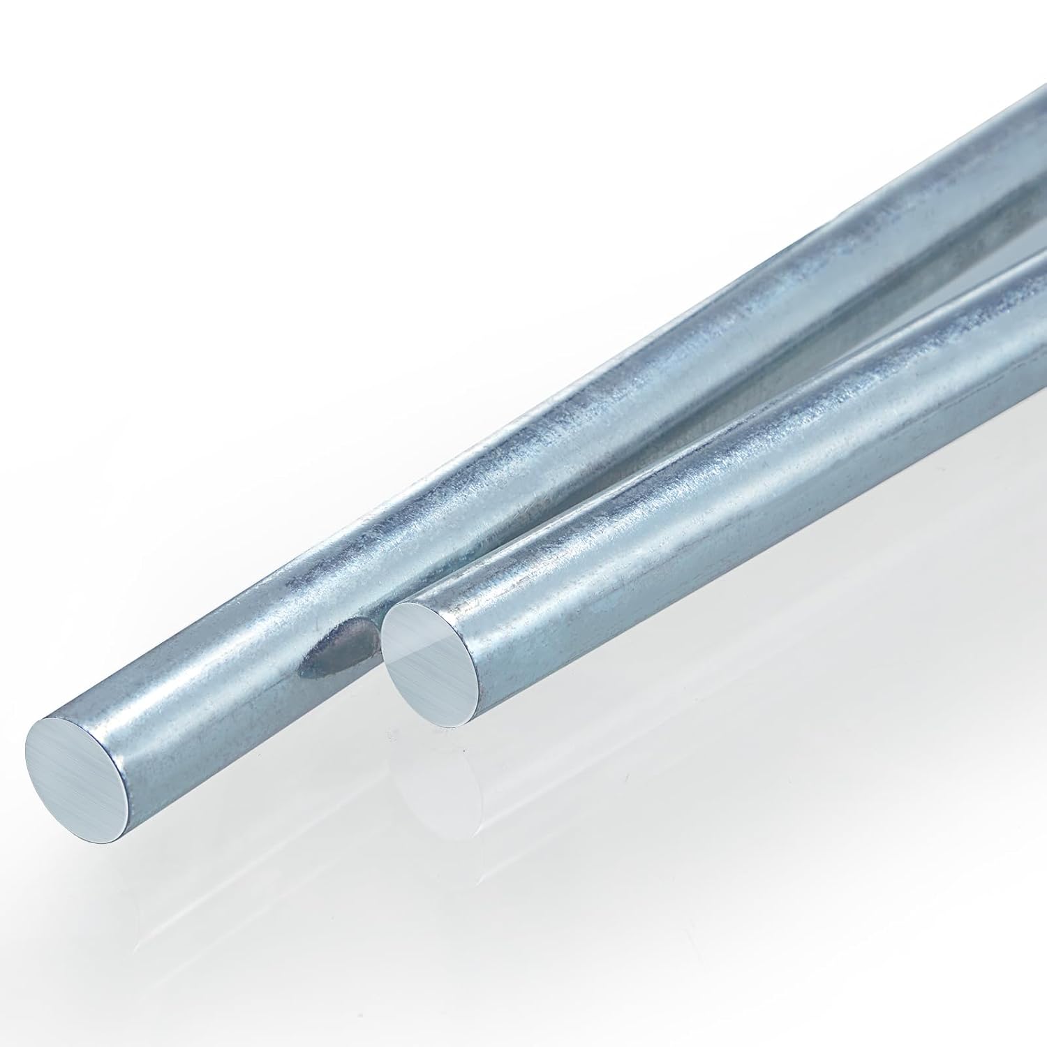 Hicarer 2 Pcs 5/8" x 36" Zinc Plated Steel Rods, Smooth Rod