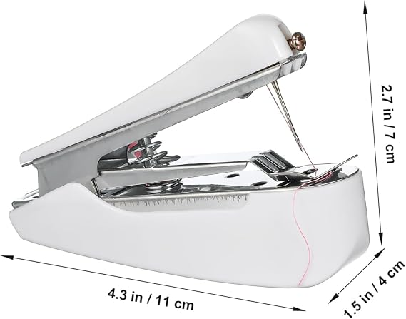 Portable Mini Handheld Sewing Machine for Quick Repair Garment Sewing with Sturdy Stainless Steel and Plastic Construction, Practical Device for Clothes Making and Easy Home Use Random Color