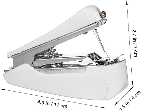 Portable Mini Handheld Sewing Machine for Quick Repair Garment Sewing with Sturdy Stainless Steel and Plastic Construction, Practical Device for Clothes Making and Easy Home Use Random Color