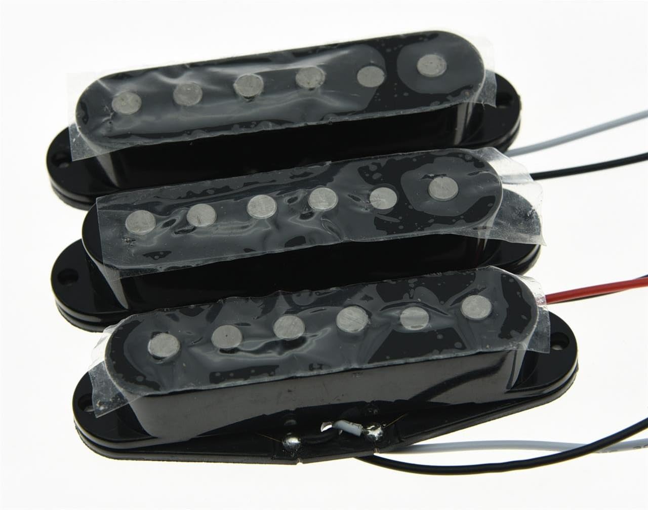 KAISH Set of 3 Black Alnico 5 N/M/B Single Coil Pickups ST Strat SSS Guitar Pickup Set