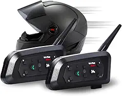 Intercomunicador Bluetooth V6 Pro Plus para Capacete, Sistema de Comunicação sem Fio para Motocicleta, 2 Unidades