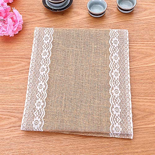 Handmade Simple Table Runners Hessian Roll Table Runner Rustic Burlap Fabric Sewed Edge for Rustic Boho Wedding Decor Bridal