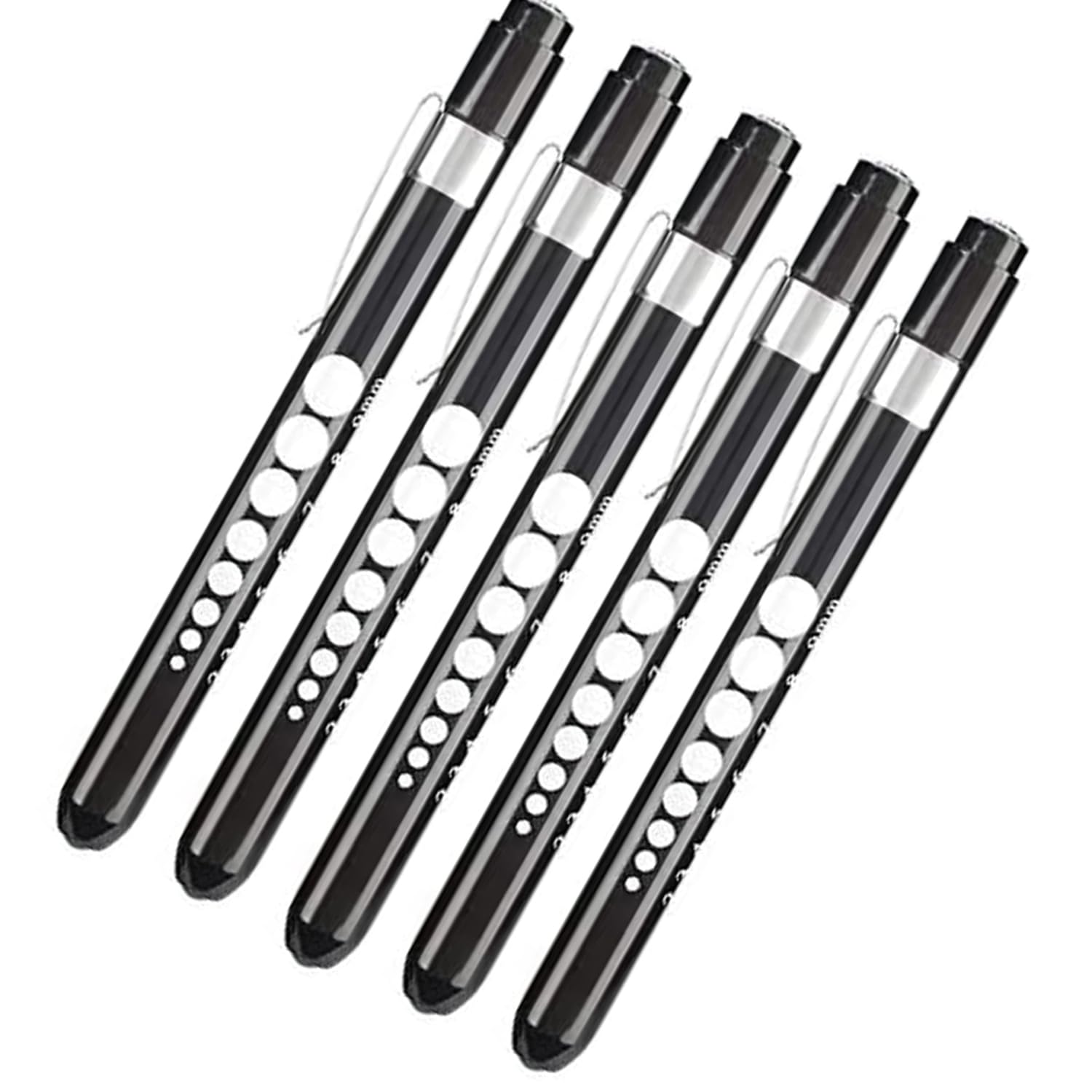 MODOAO 5 Packs LED Flashlight with Ruler for Emergency, Working, Life