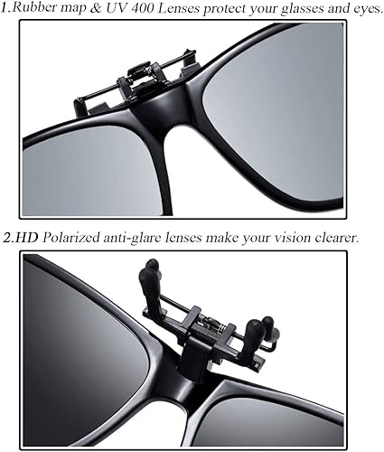 Miniatura 3 de Gafas de sol polarizadas con clip antirreflejos, protección UV, gafas de sol para conducir sobre gafas graduadas