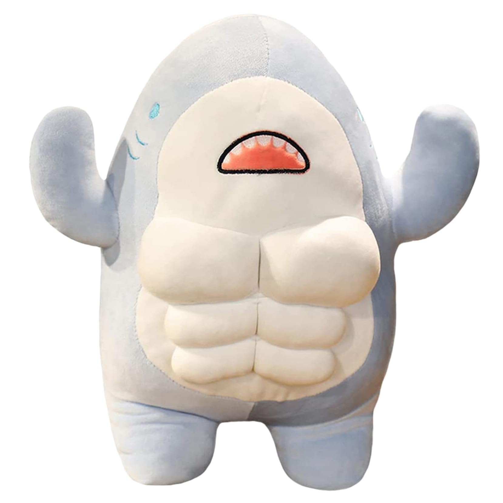 Peluche Requin 40cm en Peluche PP Coton, Bleu, Adorable