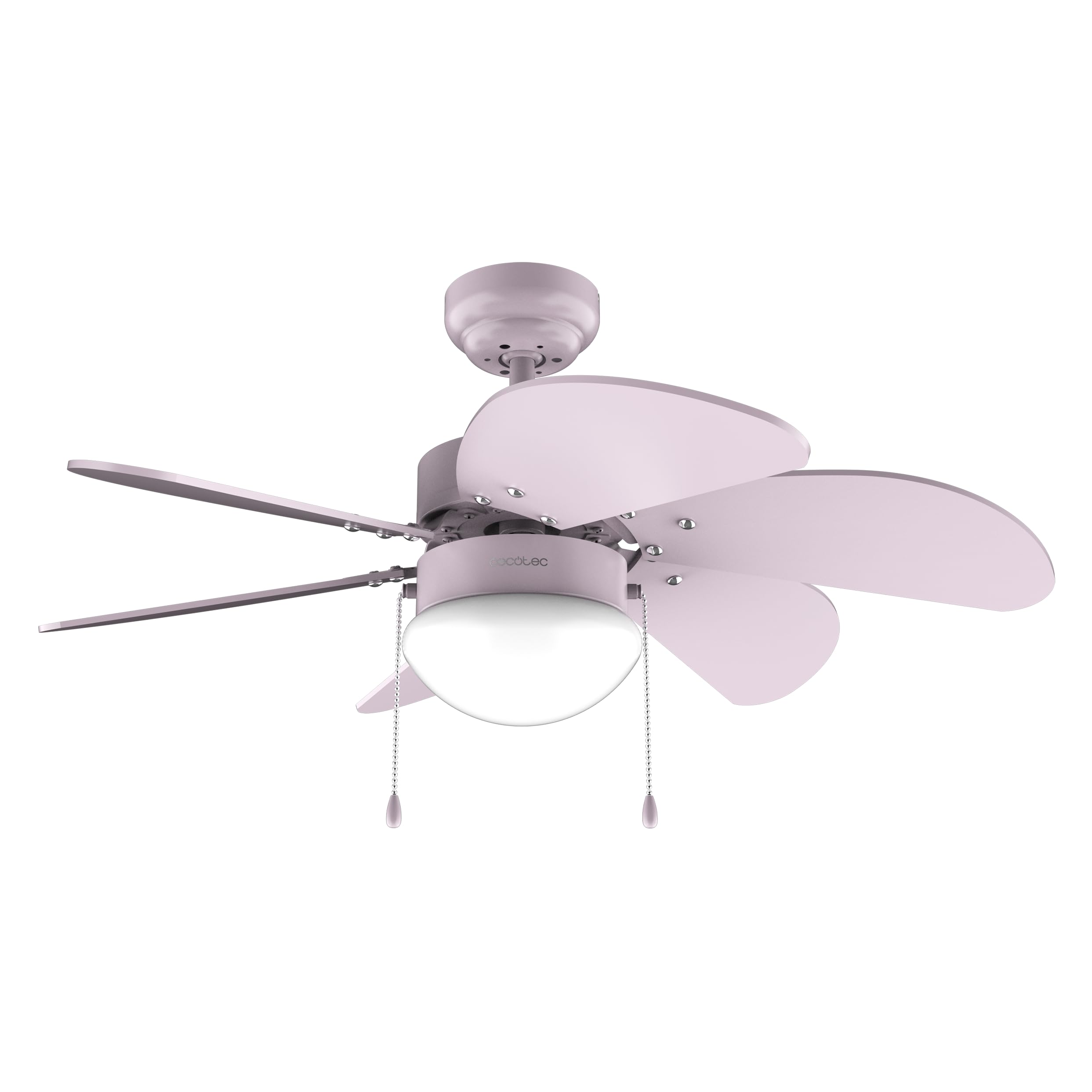 Cecotec Ventilador de Techo con Luz EnergySilence Aero 3600 Vision Full Purple. 50 W, Diámetro 36”, 3 Velocidades, 6 Aspas Reversibles, Modo winter-summer, Uso Sencillo, Interruptor en Cadena