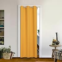 Vista 64 de MYSKY HOME - Cortinas opacas amarillas para sala de estar y dormitorio, cortinas de 84 pulgadas de largo, con ojales, cortinas de oscurecimiento