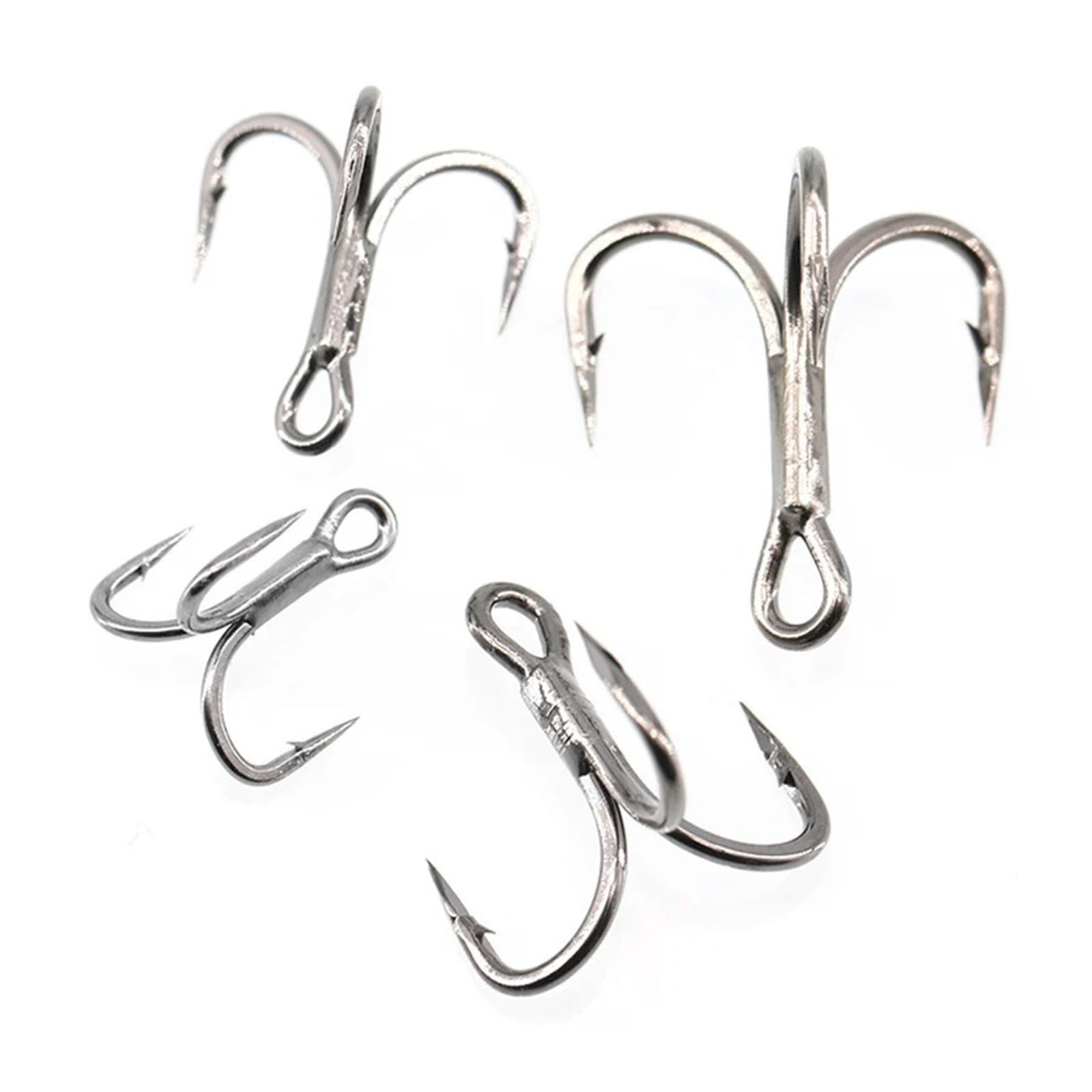 Ami da Pesca 20PCS Ami tripli Amo da Pesca for Caccia Grossa Pesce Azzurro Salmone Kingfish 3/0#2/0#1/0#1#2#4#6#8#