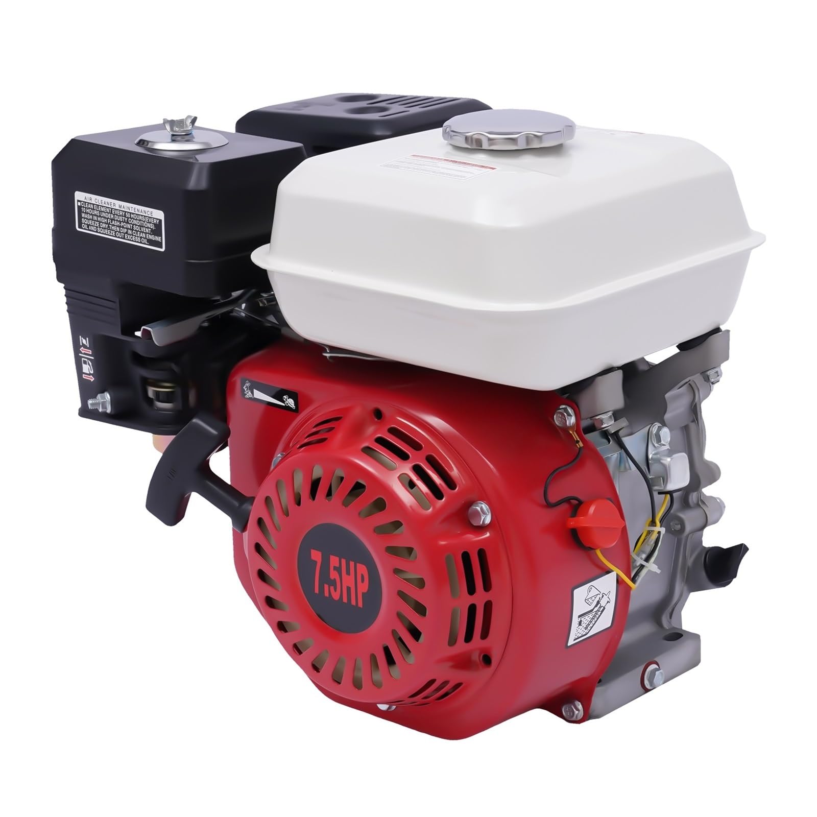 4-Takt 215ccm 7,5 PS Benzinmotor Standmotor Kartmotor Einzylinder 3,6L,1kw Rot For Landmaschinen Leistungsstarke Performance