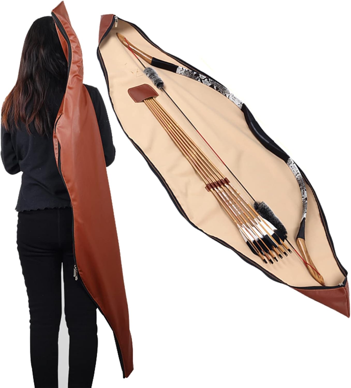 SOPOGER Archery Longbow Case 60 Inch Traditional Long