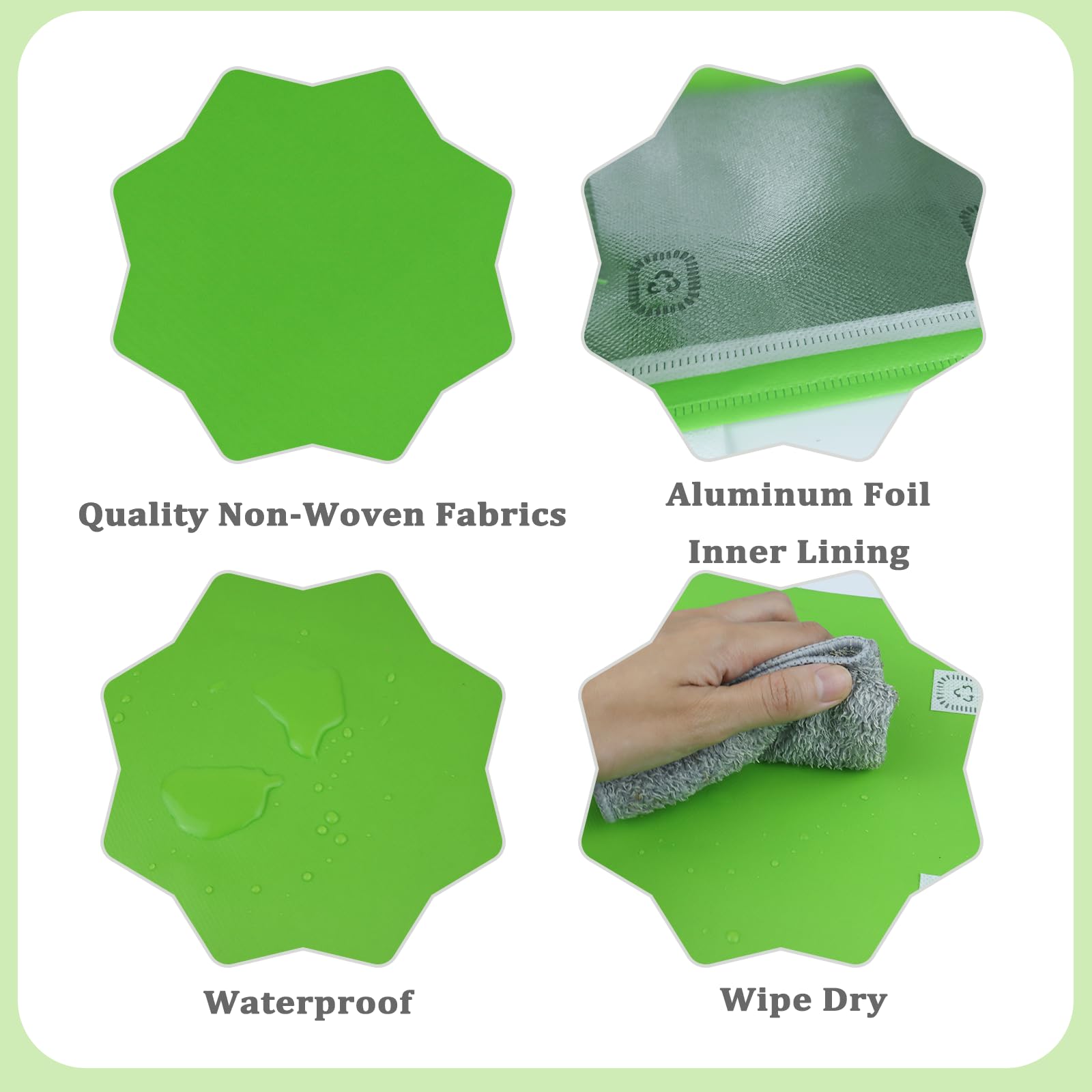 Isolierte Einweg-Lunchtaschen für Lebensmittellieferung, Thermo-Kühltasche, zum Mitnehmen von Lebensmitteln und Getränken, Aluminiumfolien-Innenfutter, 5 Farben, 50 Stück