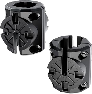 Kayak Rail Mounts Adapter, Compatible with Hobie H-Rail - Kayak Fishing Accessories Black (2 Pack)