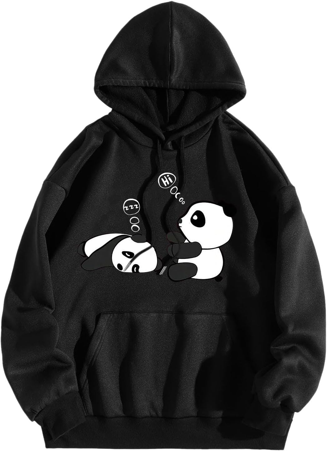 Oversized Hoodies Panda Hoodie For Men Men's Cotton Blend (Fleece