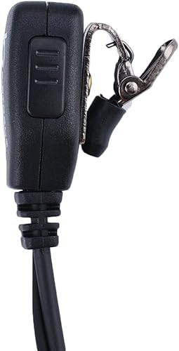 Miniatura 3 de Auricular con gancho para la oreja con micrófono compatible con Hytera PD550 PD562 TD500 TD562 Radio bidireccional, material PU, negro