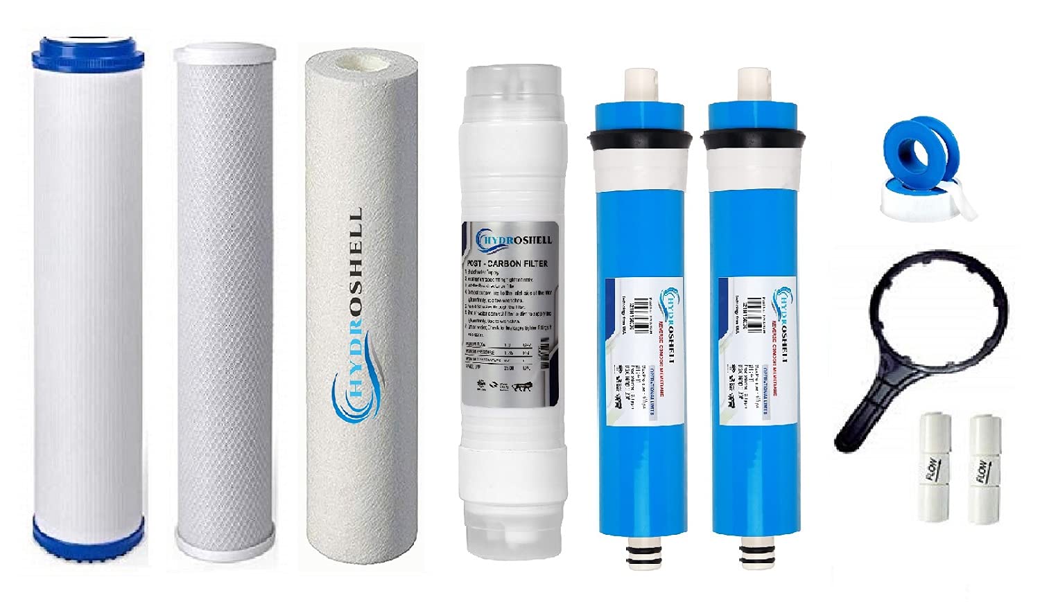 Hydroshell 25 LPH RO Water Purifier Filter Replacement Service Kit with Membrane 25 Litre Water Purifier