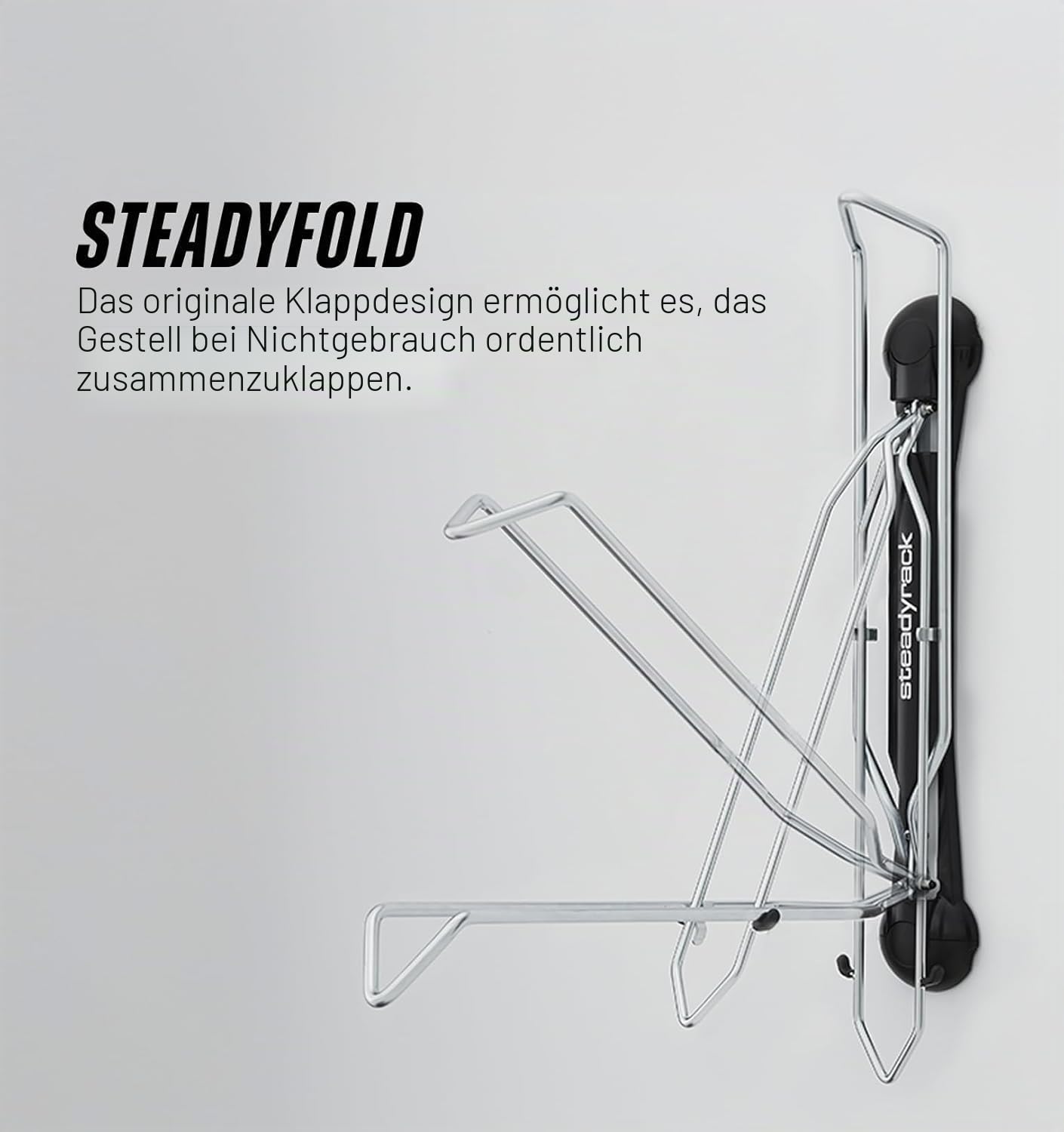 Steadyrack Fahrrad Wandhalterung - Fat Rack - Fahrrad Wandhalterung Vertikal Als Aufbewahrungslösung Für Ihr Haus, Ihre Garage Oder Ihren Radsportpark