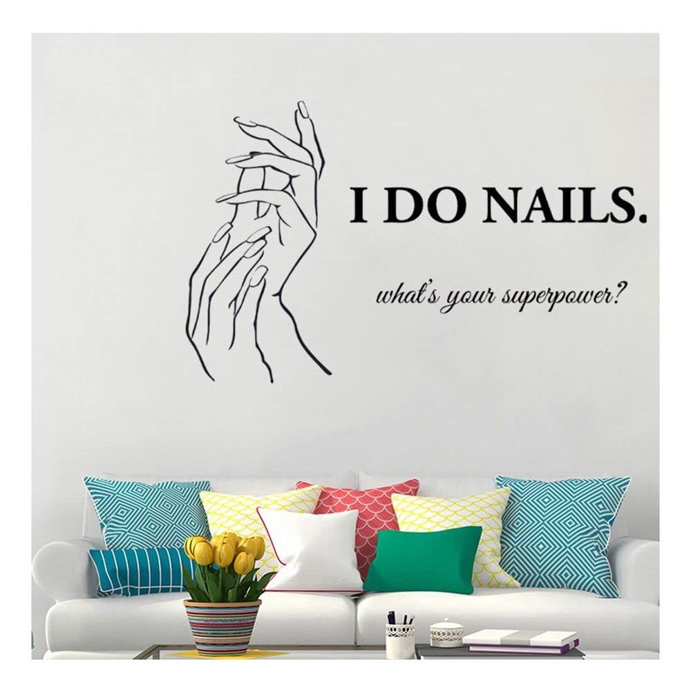 GADGETS WRAP Nail Salon Quote Wall Decals Manicure Pedicure Wall Sticker Beauty Salon Decor Nails Polish Wall Art Mural Window Decal Wall Decoration Decal Sticker-image-38
