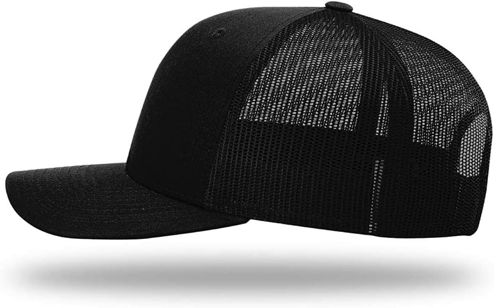 BustedTees Artistic Tatooine Patch Back Mesh Hat - Baseball Cap for Mens & Womens Breathable Mesh Adjustable Snapback Strap