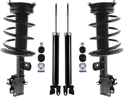 Miniatura 68 de Detroit Axle - Amortiguadores para BMW 328i 325i 128i 135i 335i 330i 335d 335is (sin Sport Susp.) 2 puntales delanteros completos con muelle