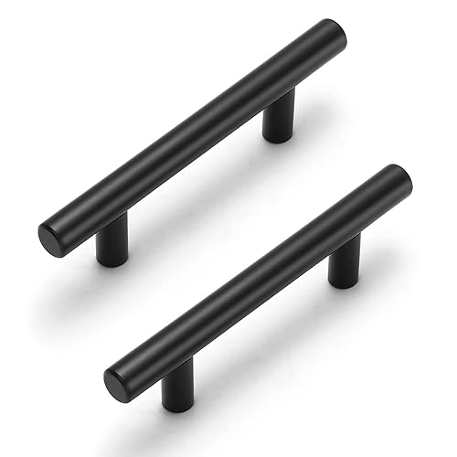 Estmoon 30 Pack Cabinet Handles Matte Black Cabinet Pulls with
