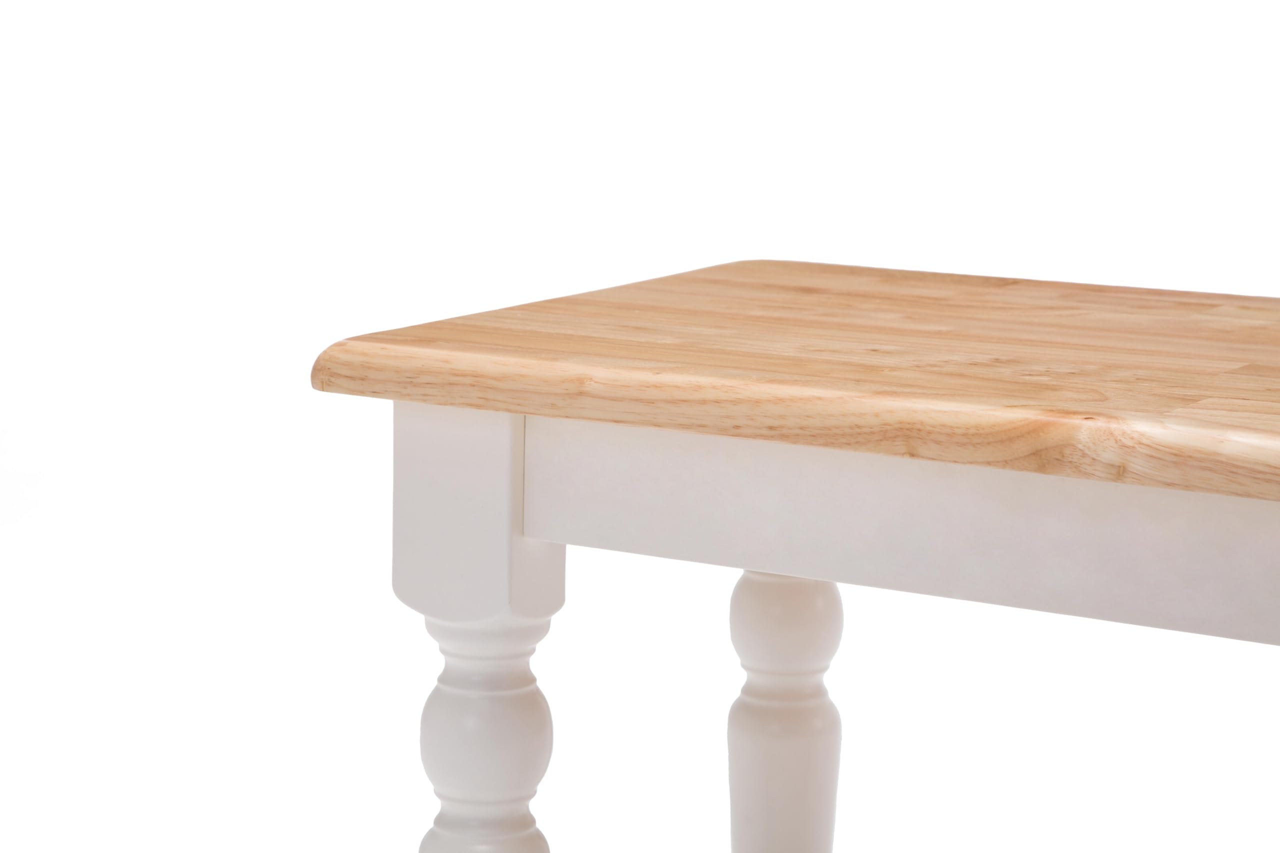 Boraam Windsor Farmhouse Dining Bench - Cream/Natural
