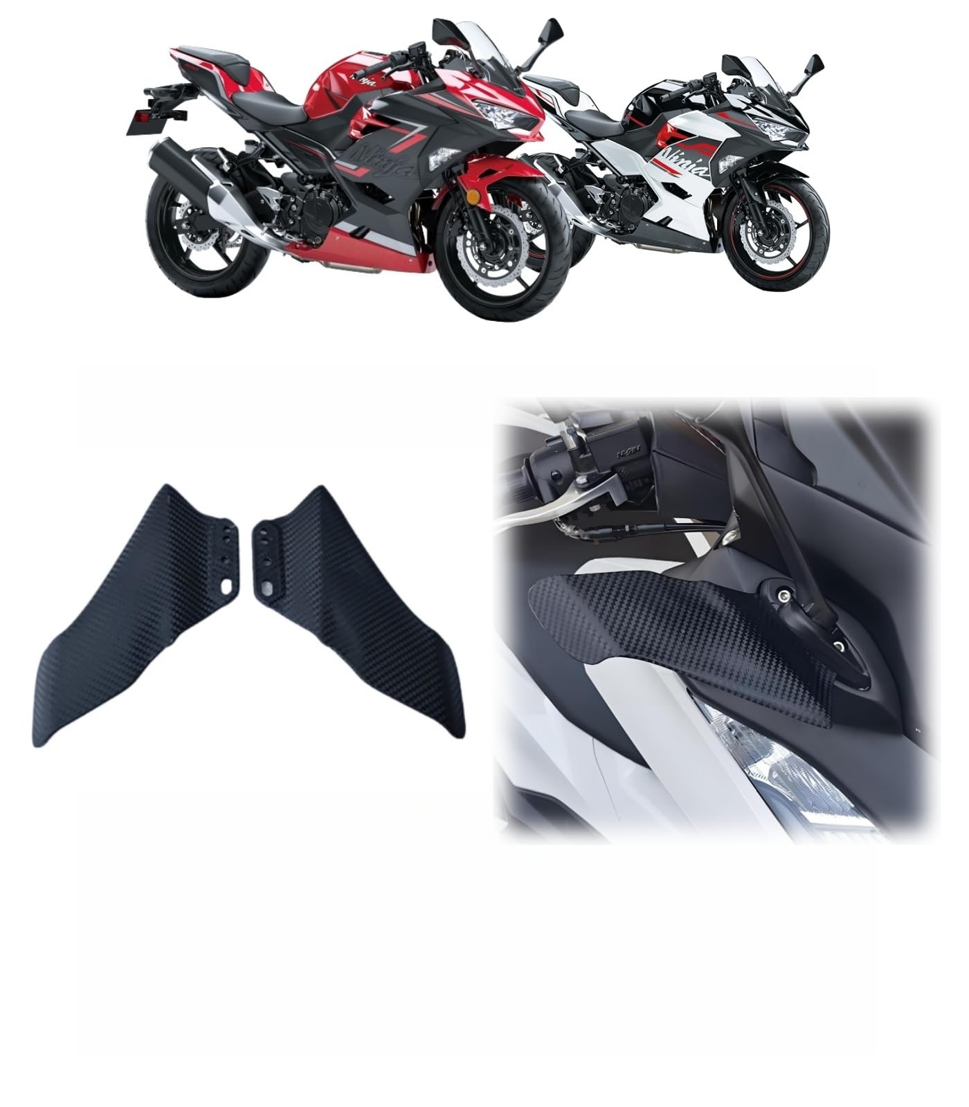 MDX Ninja 250 300 ウイングレット Amazon | 【YImprious 】 ニンジャ 250/300/400 2018-2023年式対応